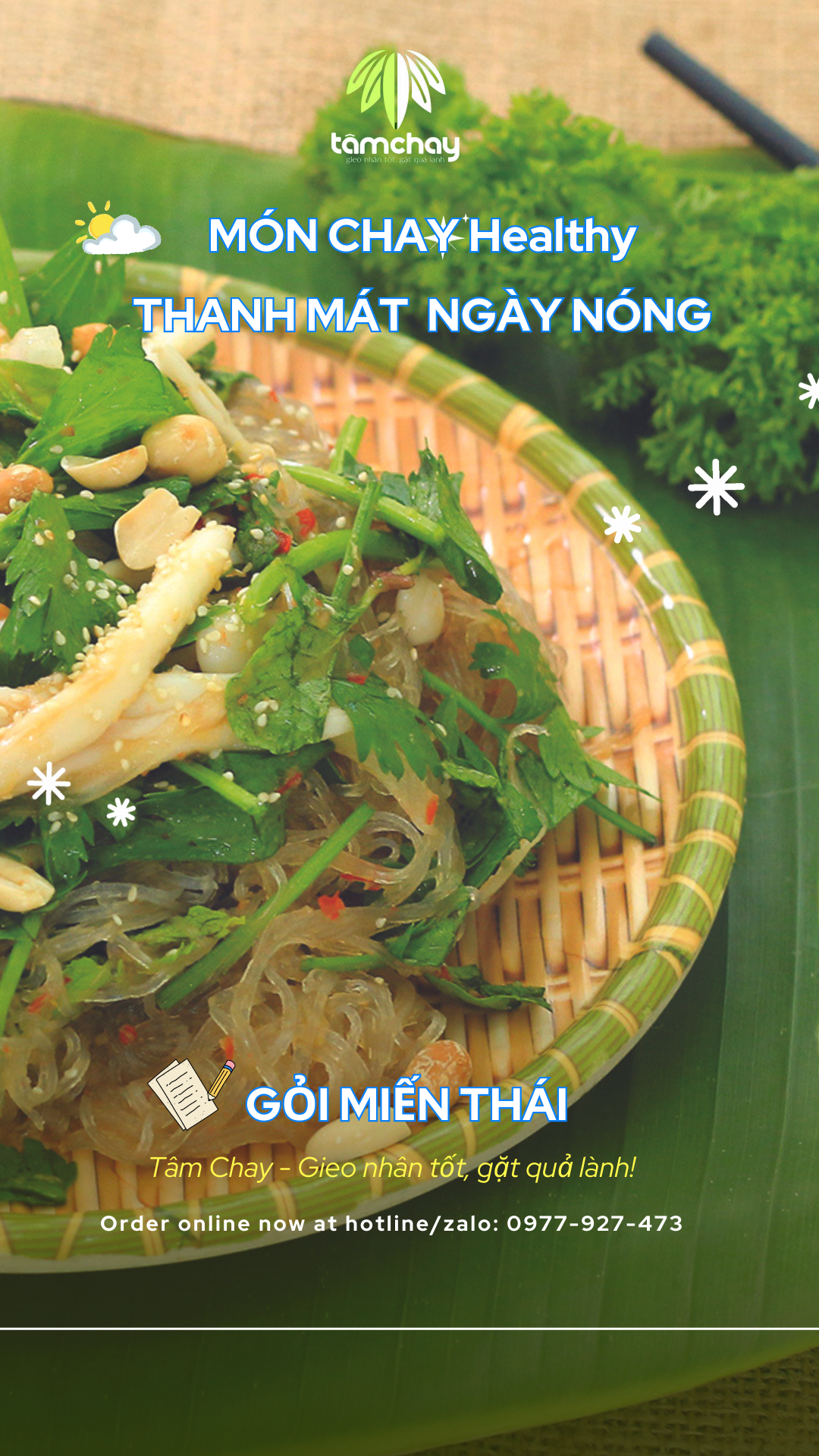 Gỏi miến thái Tâm Chay - Món chay healthy giải nhiệt mùa hè