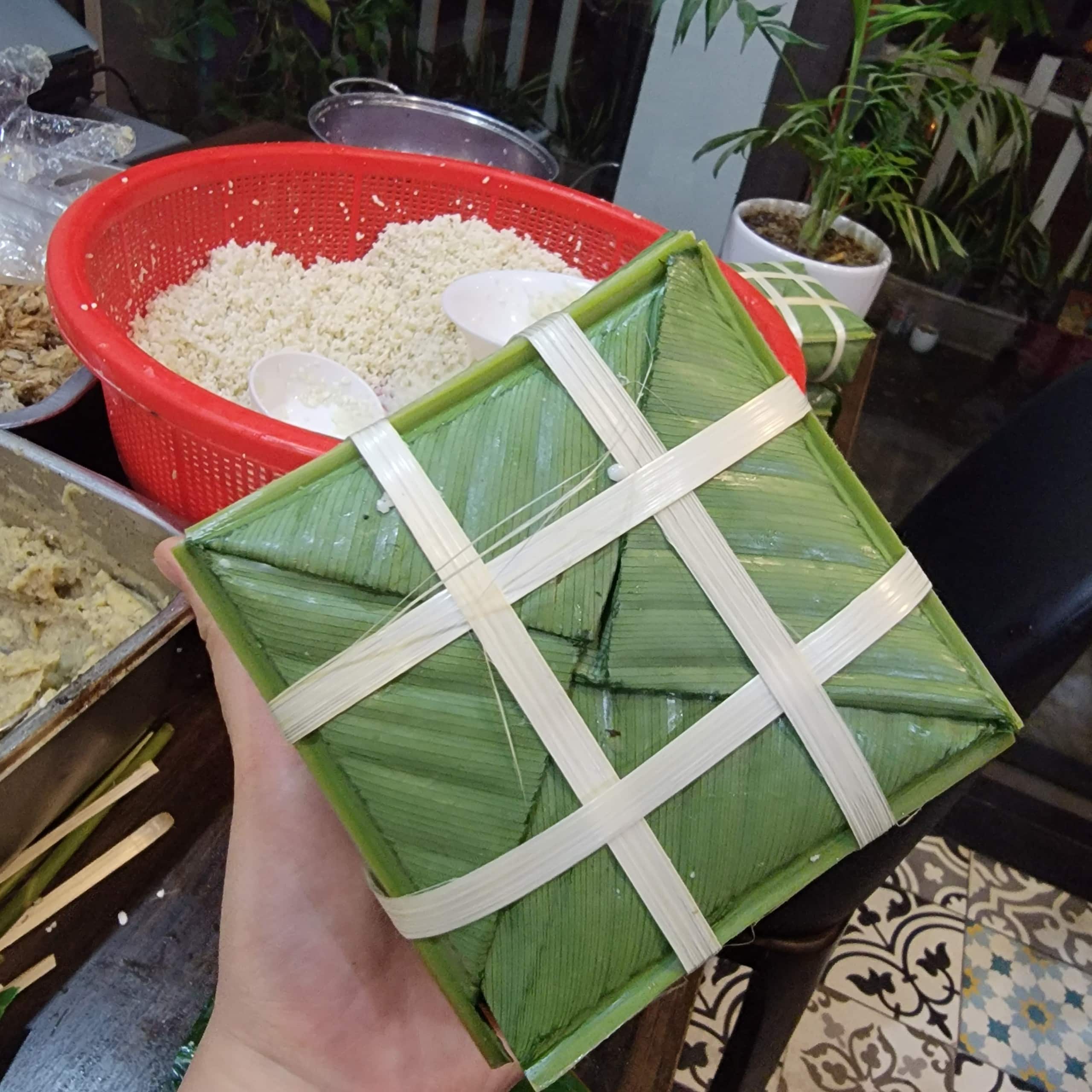 Bánh chưng chay tại Tâm Chay.