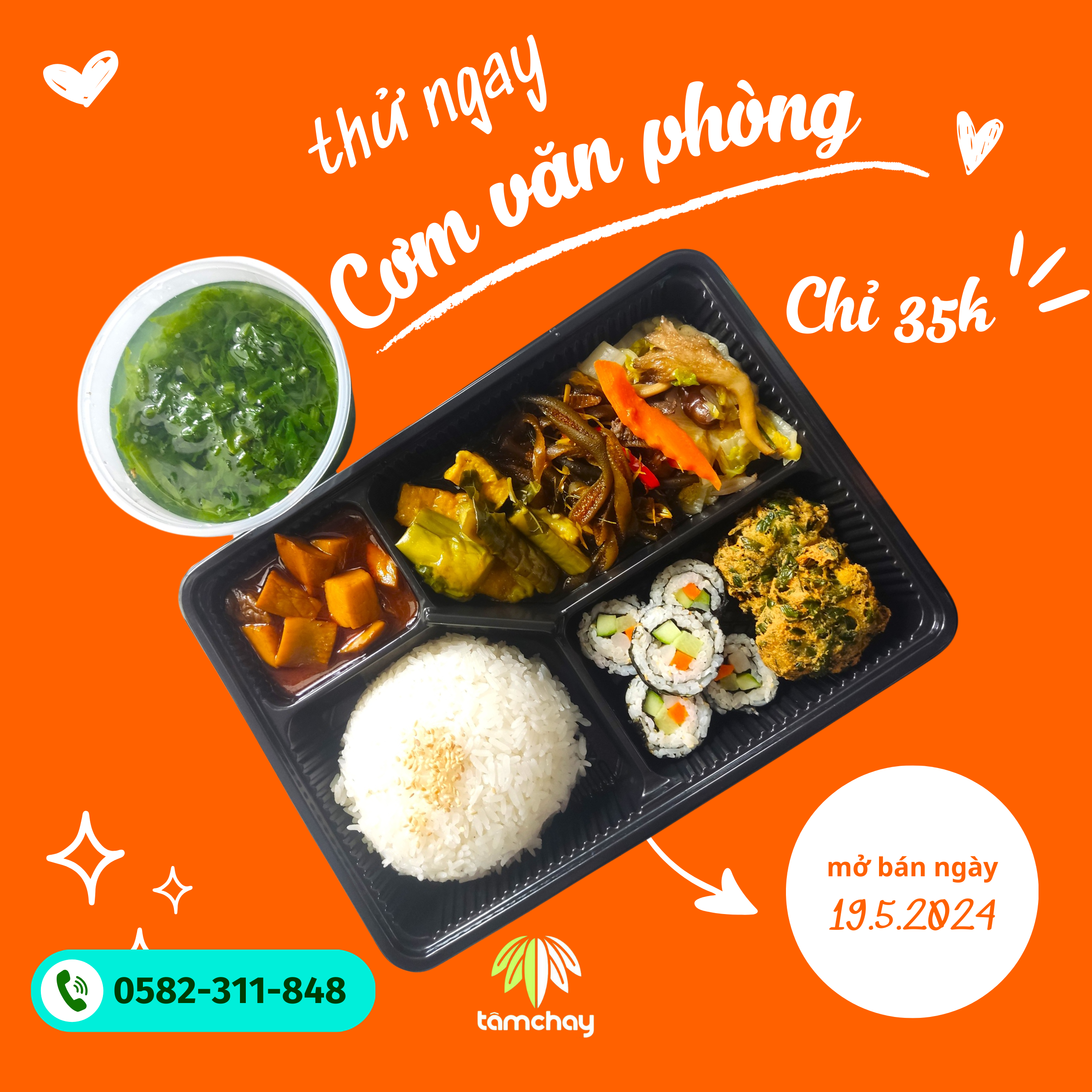 cơm suất tâm chay văn khê 35k