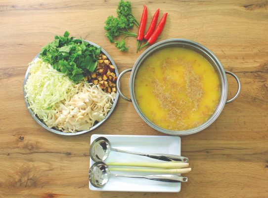 Lẩu cháo nấm hoàng đế đặc sắc Tâm Chay.